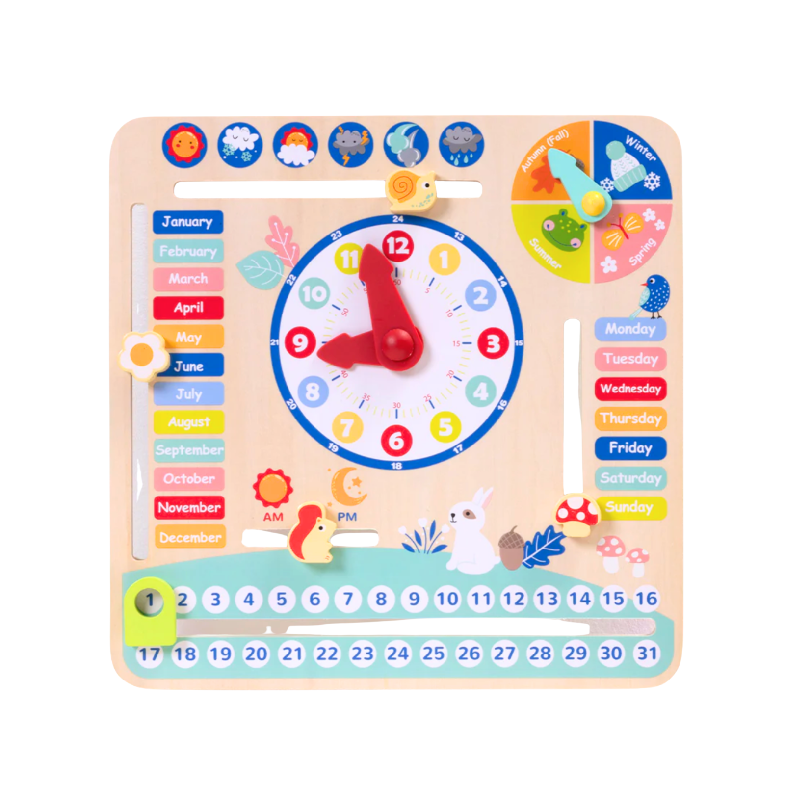 Montessori Calendar Board - learning calendar for children by Tokiplay