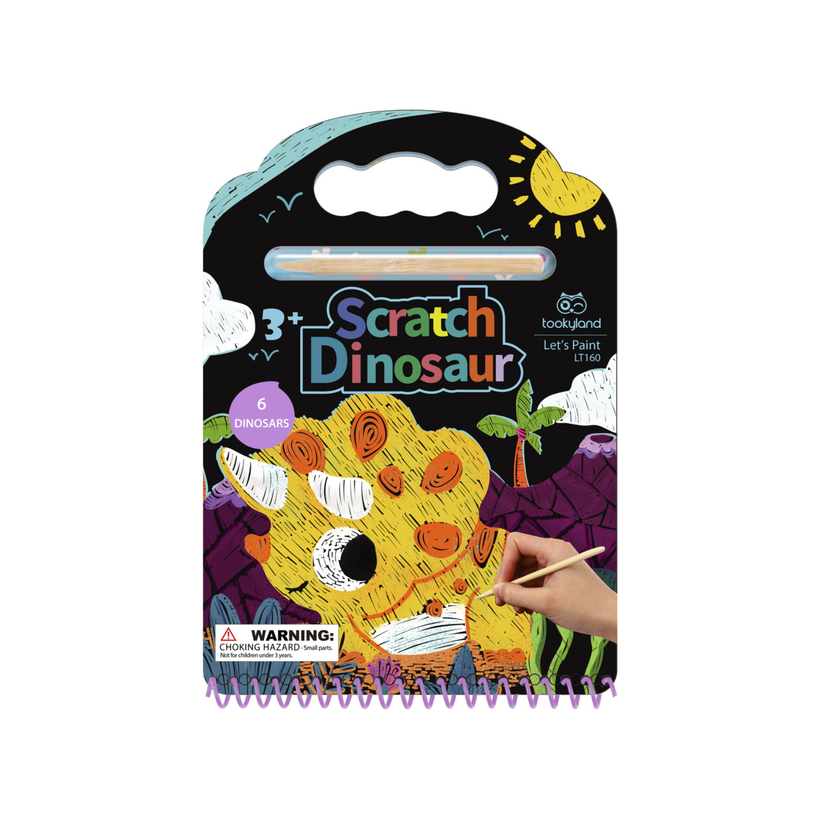 Scratch Art Dinosaur - creative screen-free activity by Tokiplay