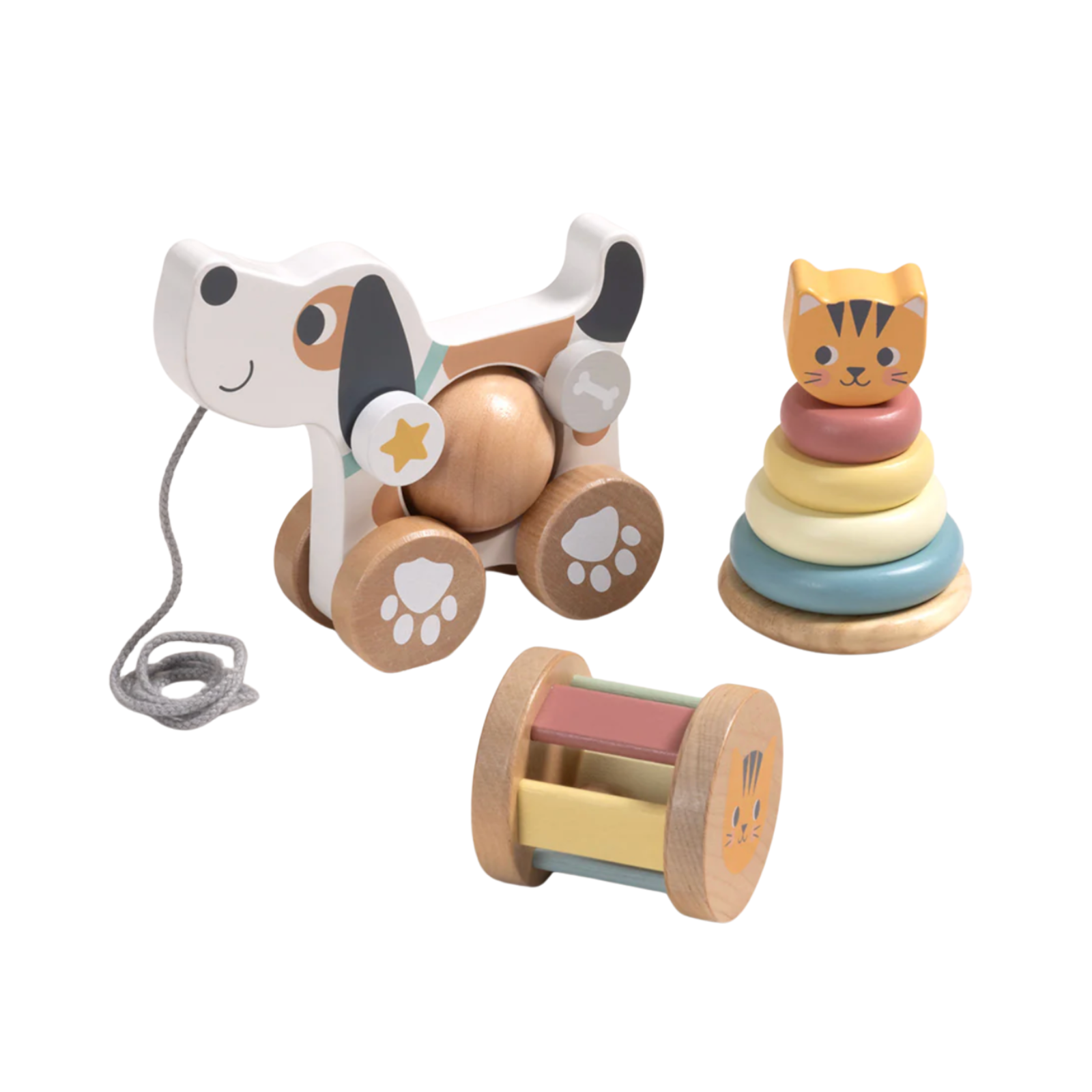 Wooden Baby Play Set - perfect for infants and toddlers by Tokiplay